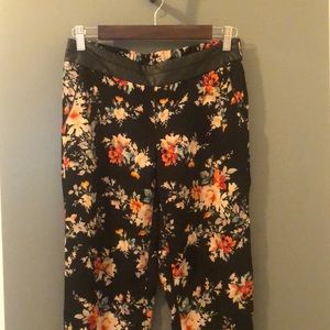Dress pants,black/floral